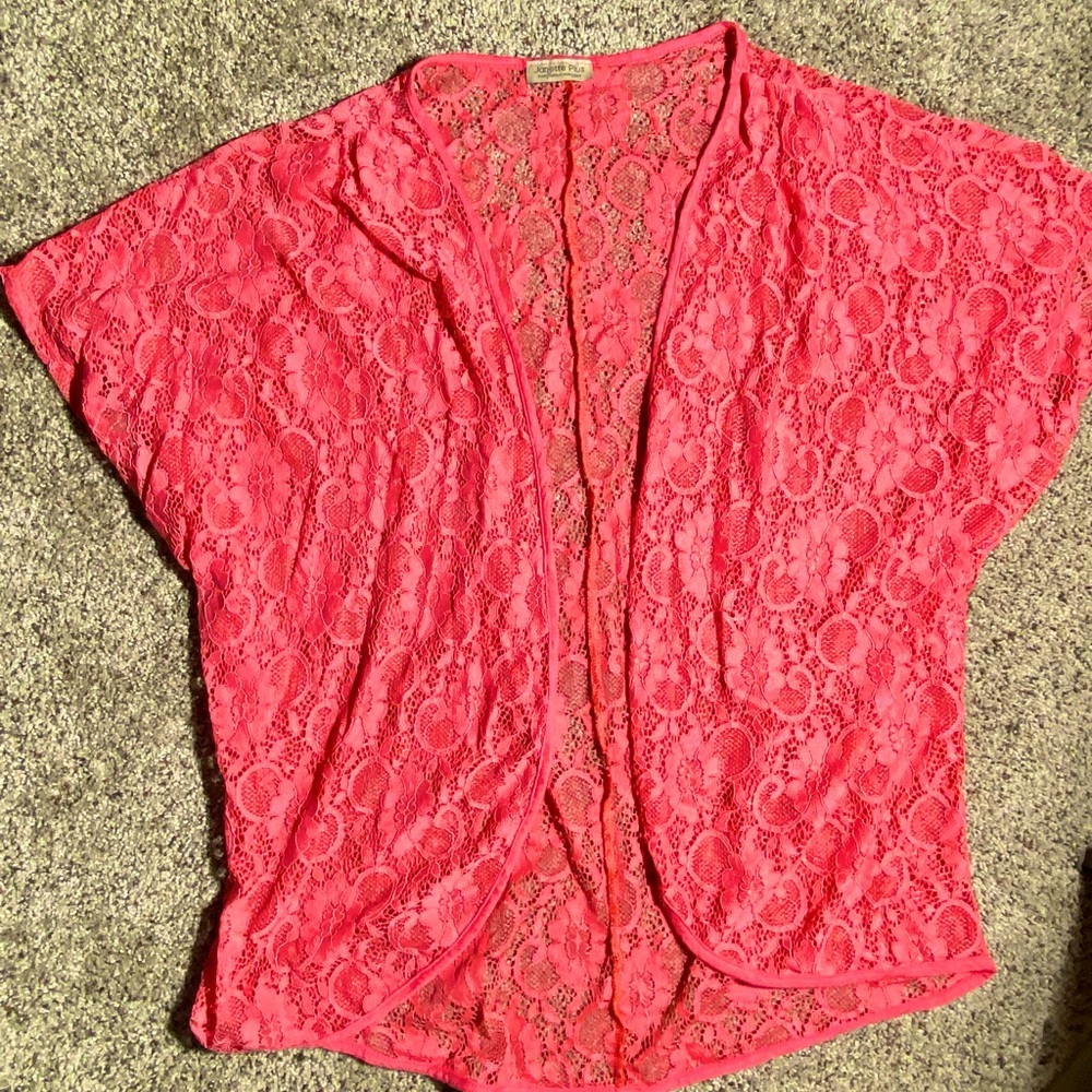 Janette Plus size 2X Cover, Gorgeous Apricot/Pink